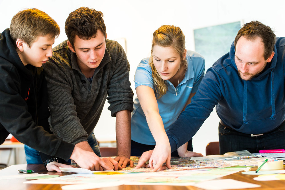 Jugendliche Teamplanung Karte Workshop